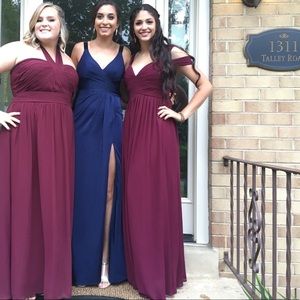 prom dress (on right) elegant